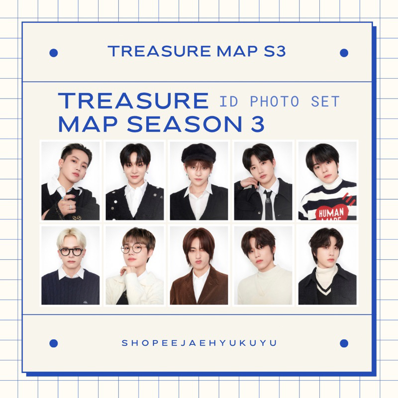 Treasure ID Photo 'TMAP Treasure Map Season 3' Passport Set 10 Members