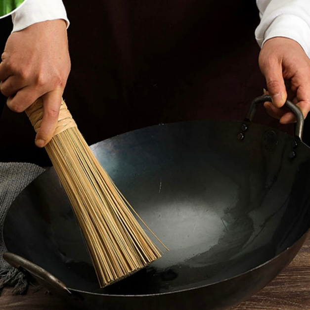 Heavy Duty Bamboo Wok Brush / Berus Kuali Buluh / Berus Kayu / Pot