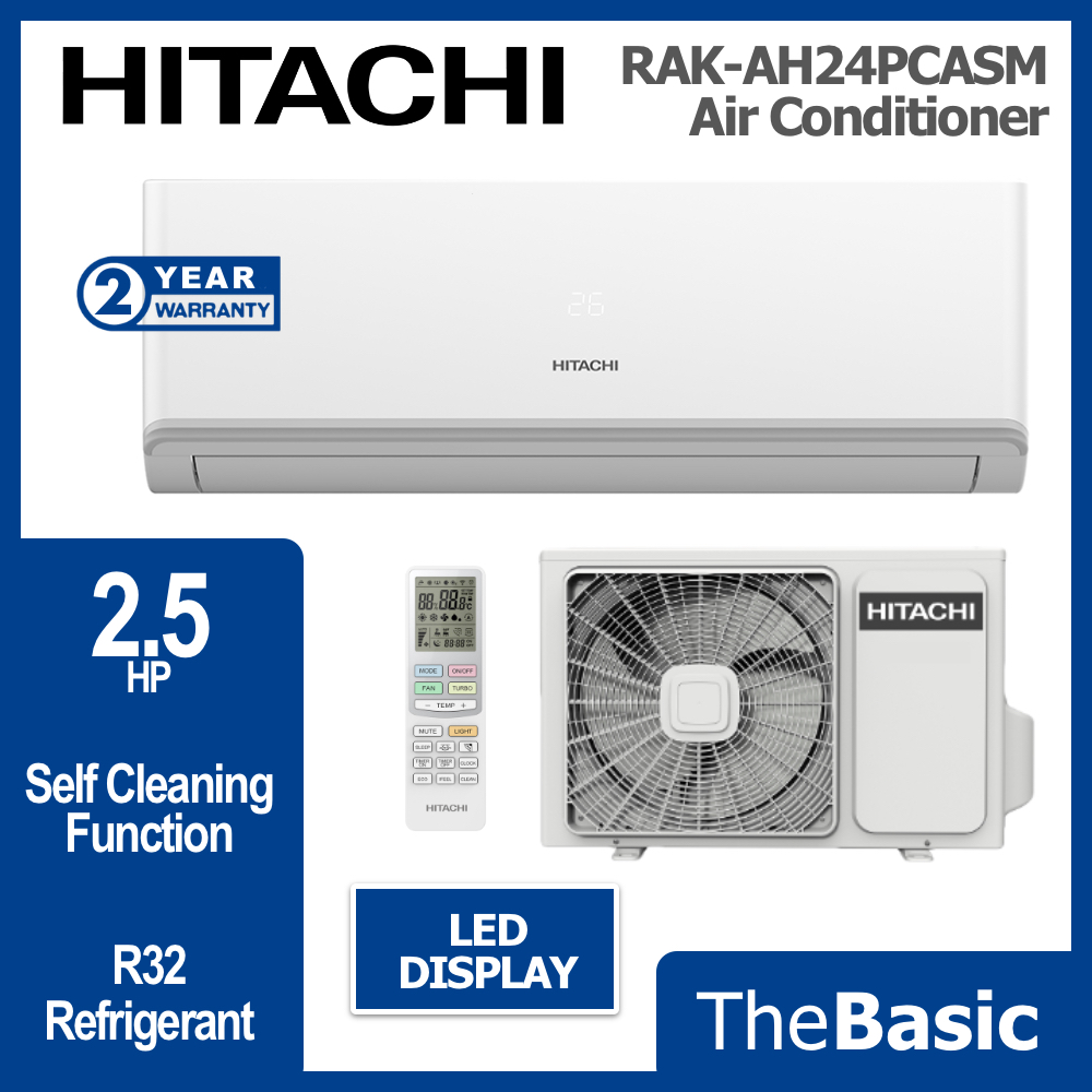 HITACHI 1.0HP - 2.5HP AirCond R32 Standard Non Inverter Air Conditioner ...