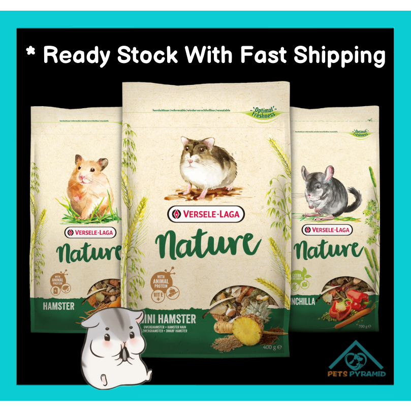 Versele-Laga Nature Crispy Hamster / Rabbit / Chinchilla Food 700g/1kg ...