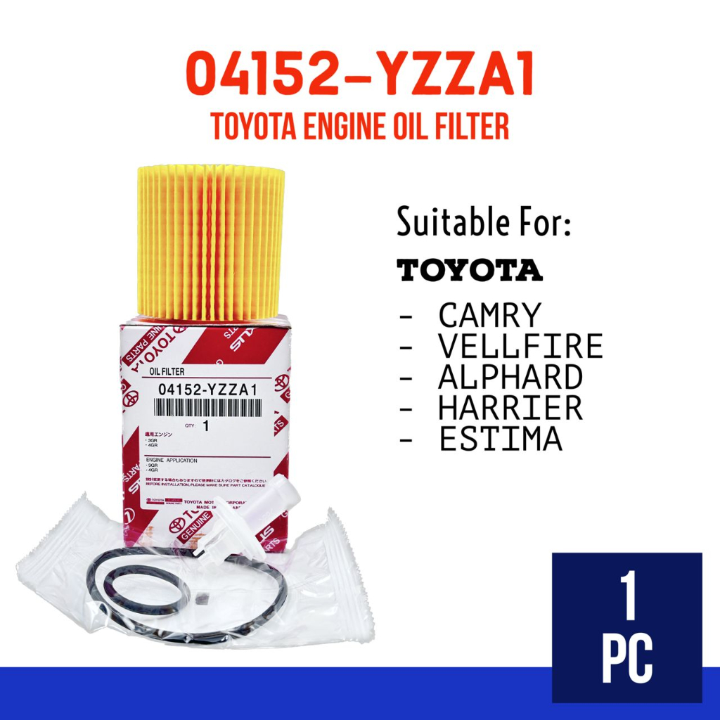 TOYOTA A1 OIL FILTER (04152-YZZA1) - CAMRY/ VELLFIRE/ ALPHARD/ HARRIER ...