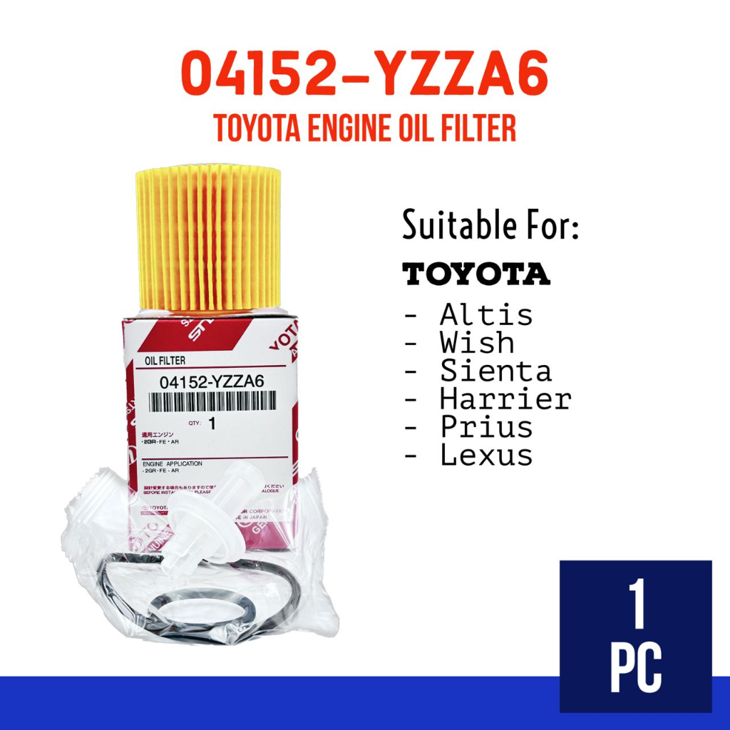 TOYOTA A6 OIL FILTER (04152-YZZA6) - ALTIS/ WISH/ SIENTA/ HARRIER ...