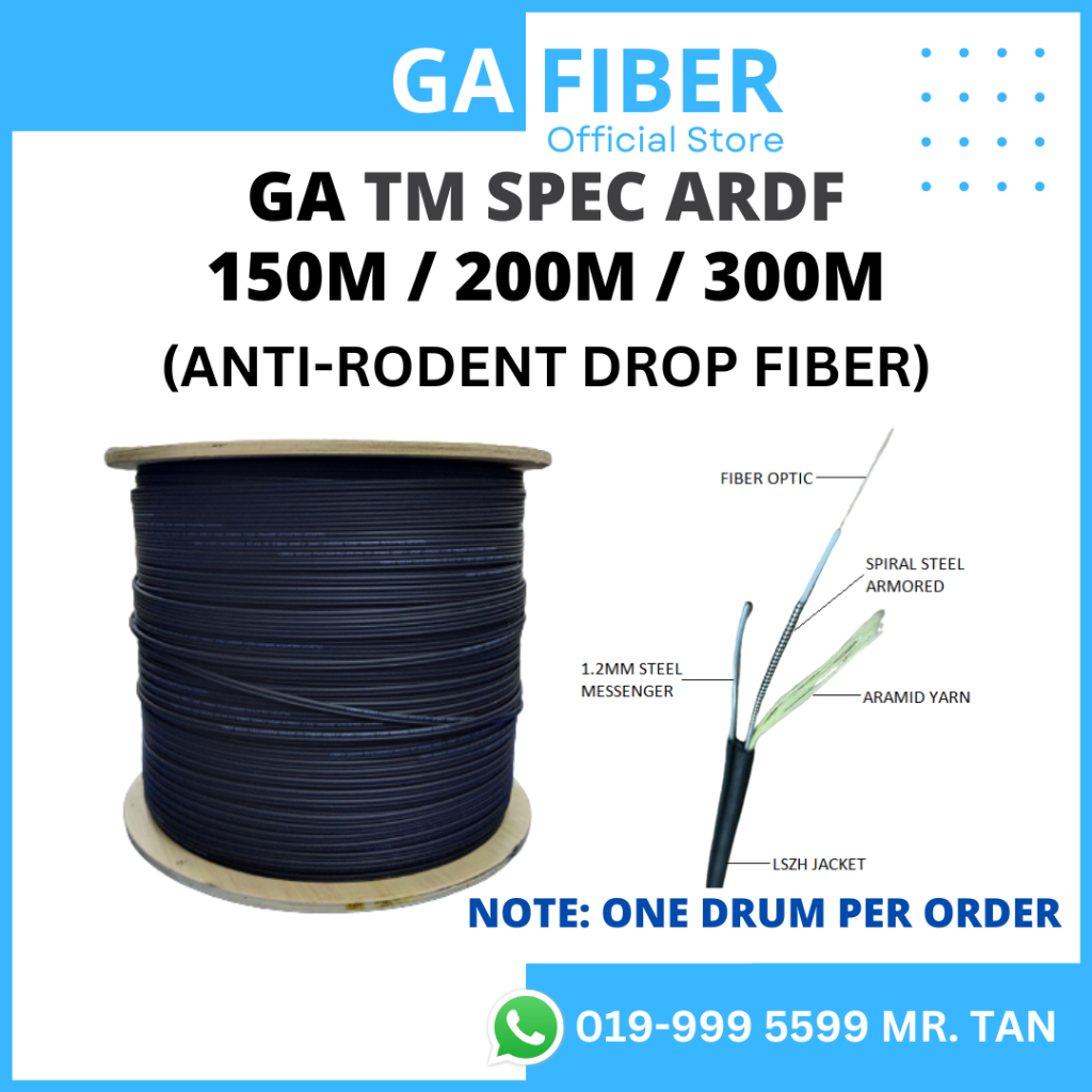 GA TM SPEC ARDF AntiRodent Drop Fiber 1Core 150M / 200M / 300M