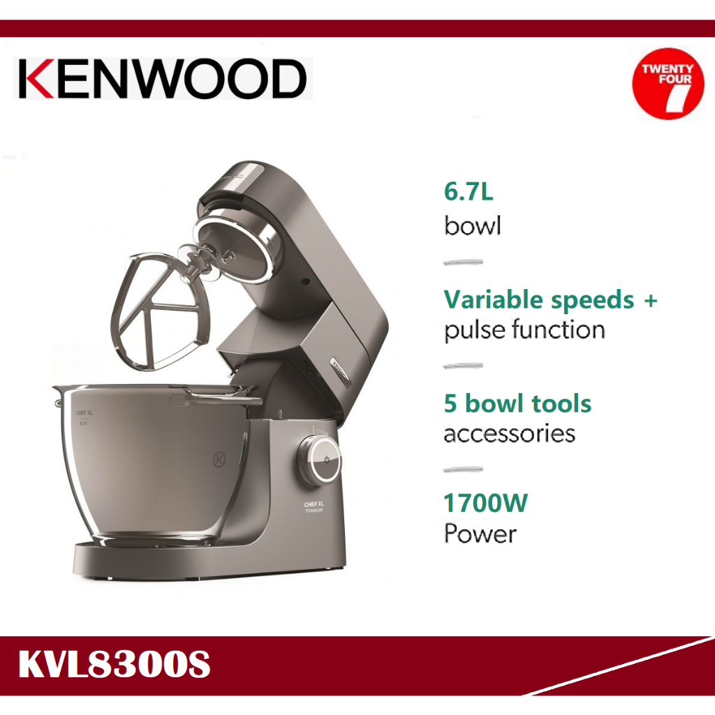 KENWOOD Titanium Chef XL 6.7L Stand Mixer Baking KVL8300S (KVL8300S