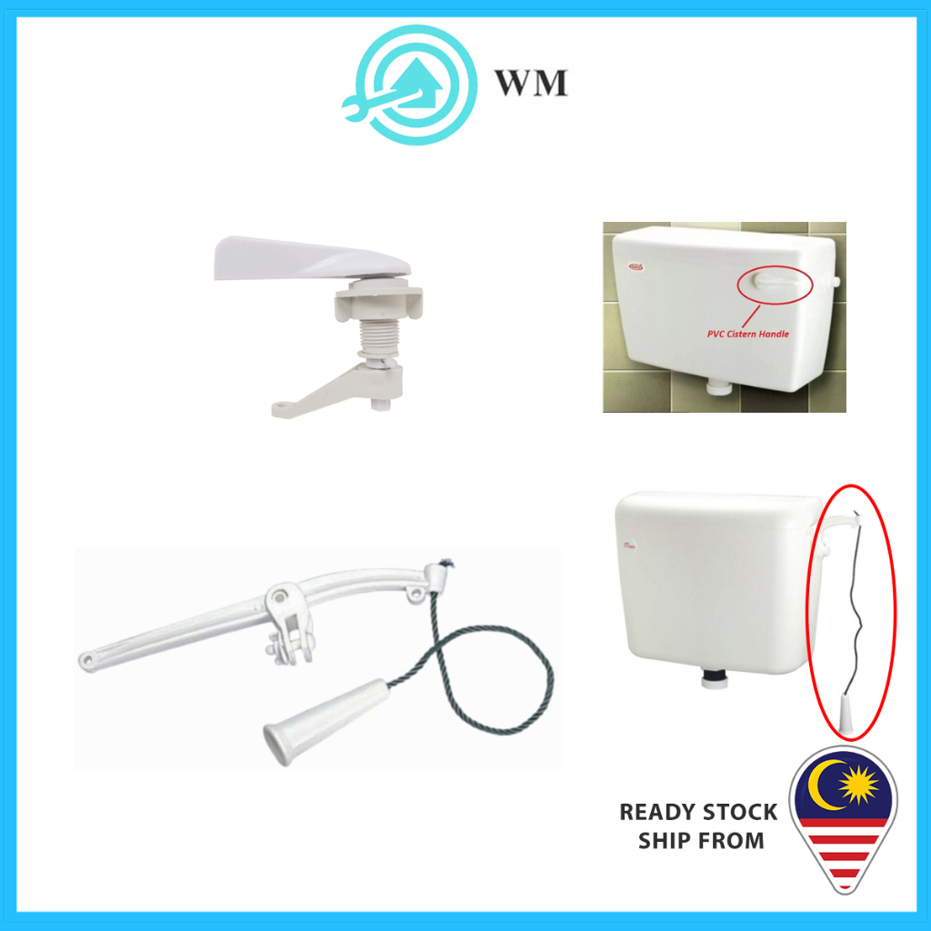 TECHPLAS PVC Lever Handle Arm C/W Nylon String for Toilet Cistern Use ...