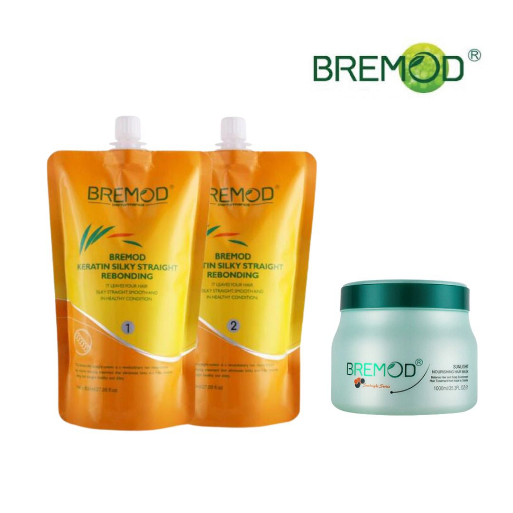 BREMOD Keratin Silky Straight Rebonding 800ml/Hair Approved Medicine ...