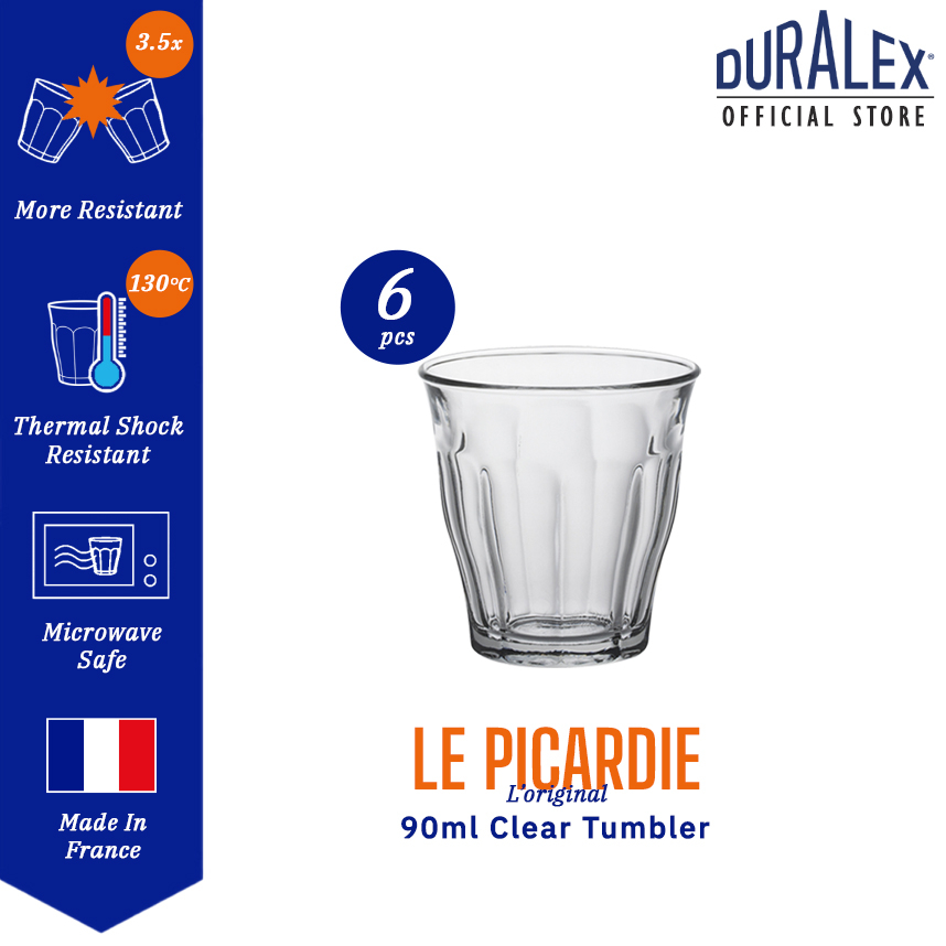 Duralex 2 Pcs 6 Pcs Le Picardie Clear Tumbler Drinkware Tempered Glass Drink Set Set 9674