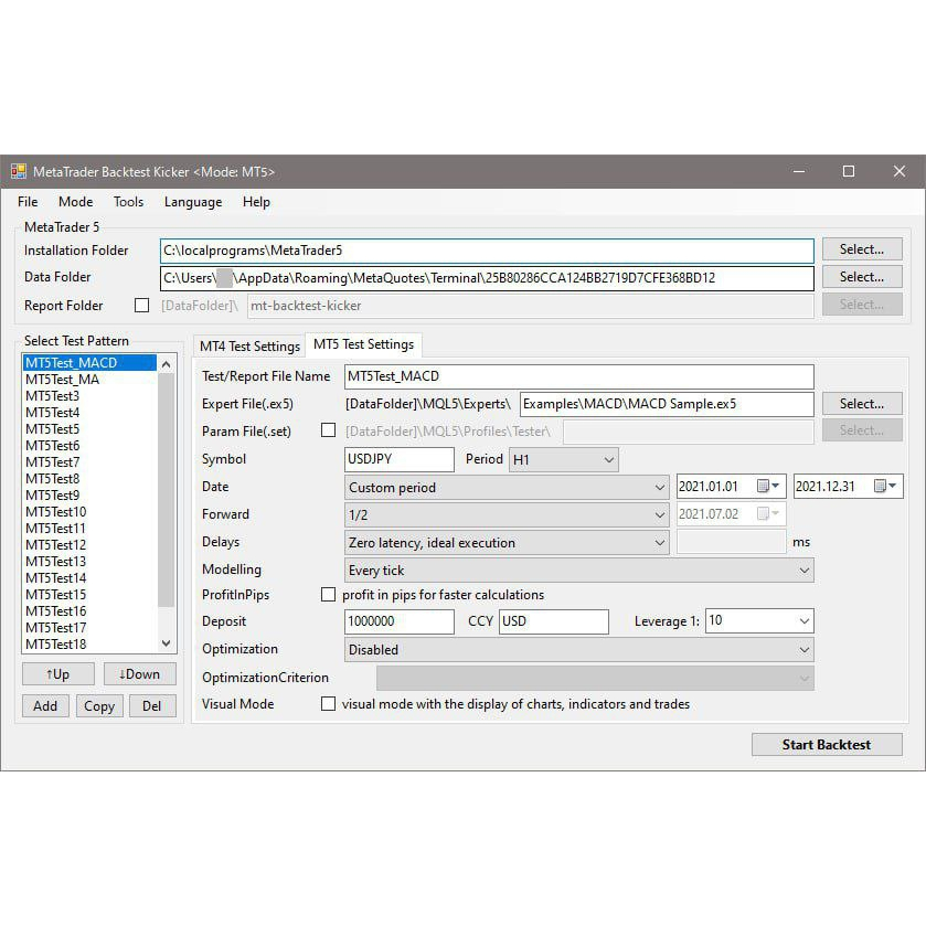 MetaTrader Auto Backtest Kicker Pro MT4 MT5 Software With Manual ...