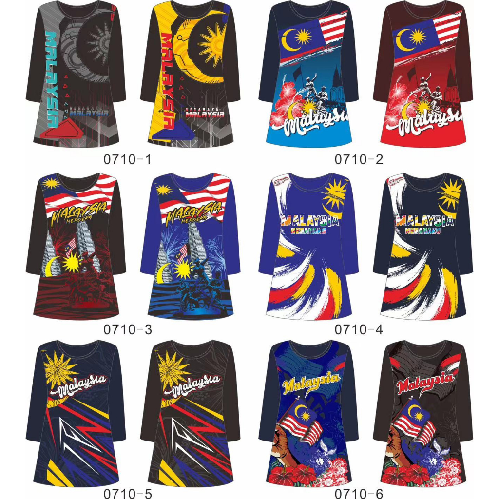 WANITA BAJU JERSI MUSLIMAH LENGAN PANJANG MALAYSIA M-XL | Shopee Malaysia