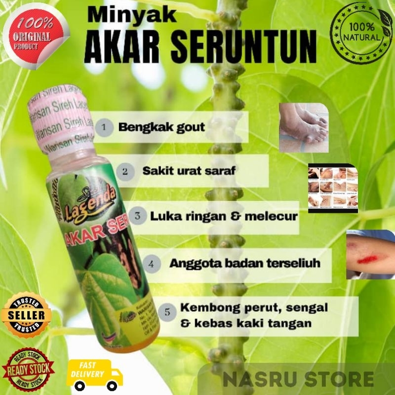 Minyak Akar Seruntun Original Warisan Sireh Lagenda | Shopee Malaysia