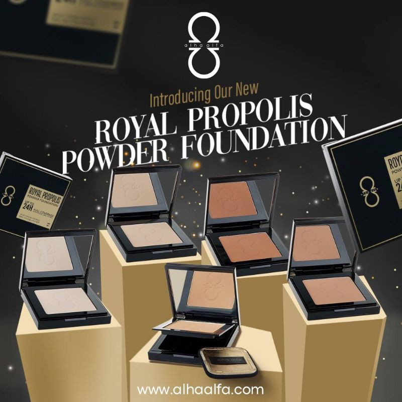 (ORIGINAL HQ) Alha Alfa Compact Powder Foundation HD Pressed Powder