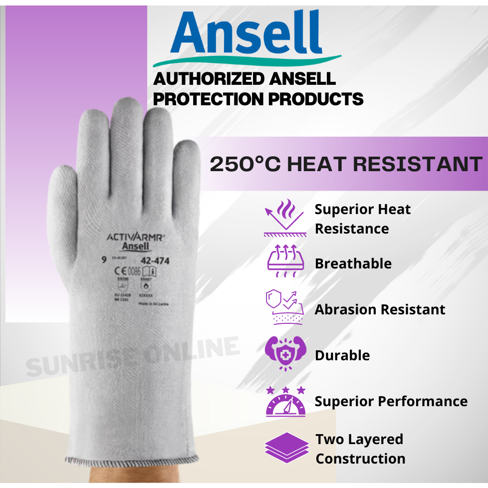 Ansell ActivArmr Winter Work Gloves - Thermal Resistance & Grip, Cold Protection, Waterproof, Size L (1 Pair