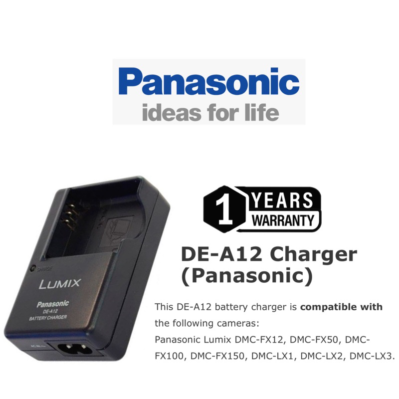 Vhbw Chargeur Double Compatible Panasonic Lumix DMC-FX07 FX10 FX12 FX100 - Station Avec Témoin De Charge