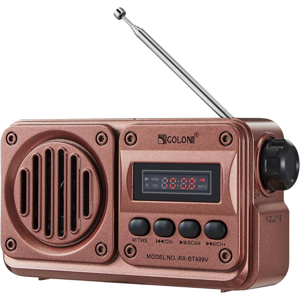 Portable FM Radio with Loud Volume, Small News Radio with LCD Display ...