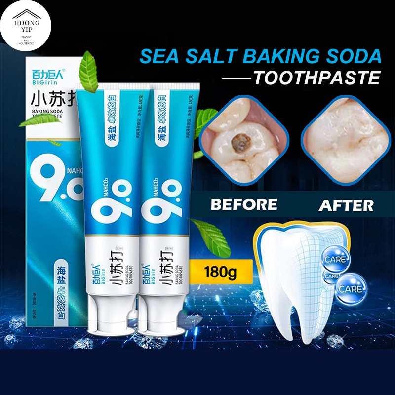 Sea Salt Baking Soda Toothpaste Teeth Whitening 海盐小苏打牙膏 180g Shopee Malaysia