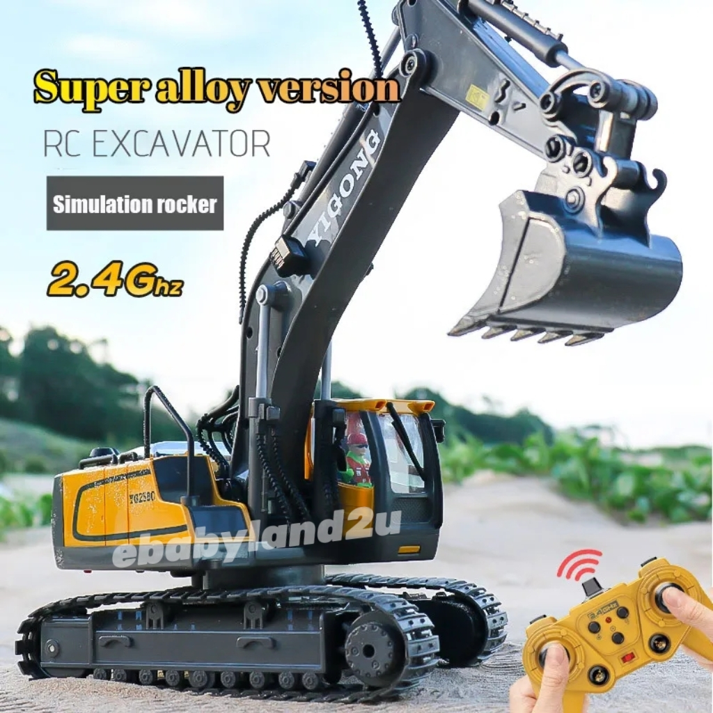 1:20 RC Excavator YiGong 11Ch 2.4Ghz Remote Control Construction Series ...