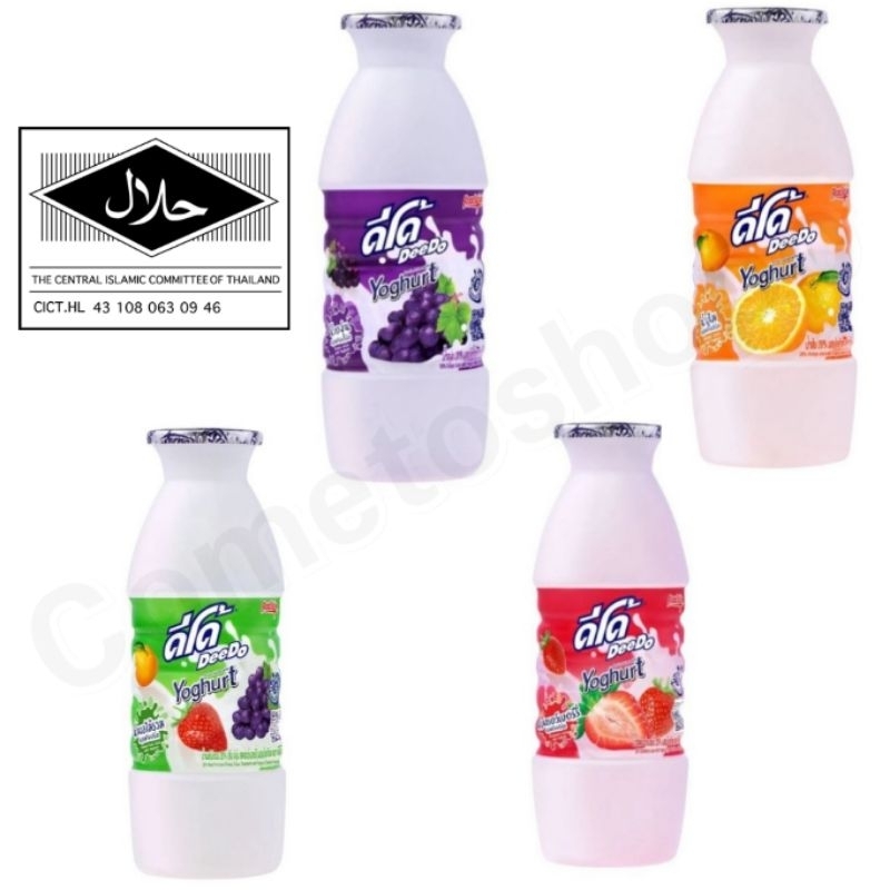 YOGURT FRUIT JUICE DEEDO Thailand 💯 HALAL DEEDO Stock baru 125 ml ...