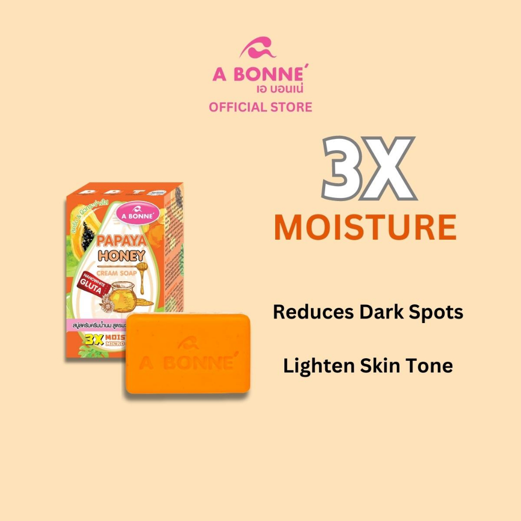 A Bonne Papaya Honey Cream Soap Moisturizing Micro Scrub Hydrating