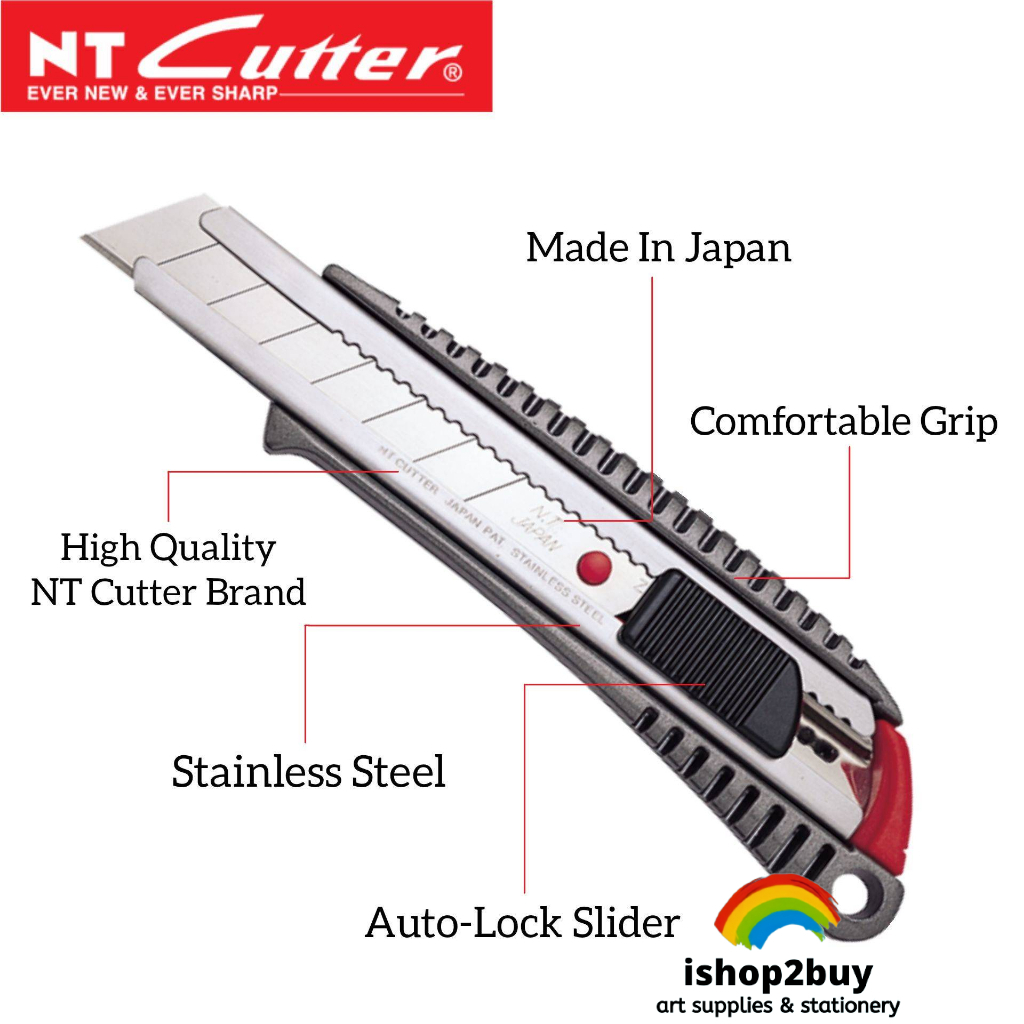 NT Cutter Metal Auto-Lock Cutter L-500GRP | Shopee Malaysia