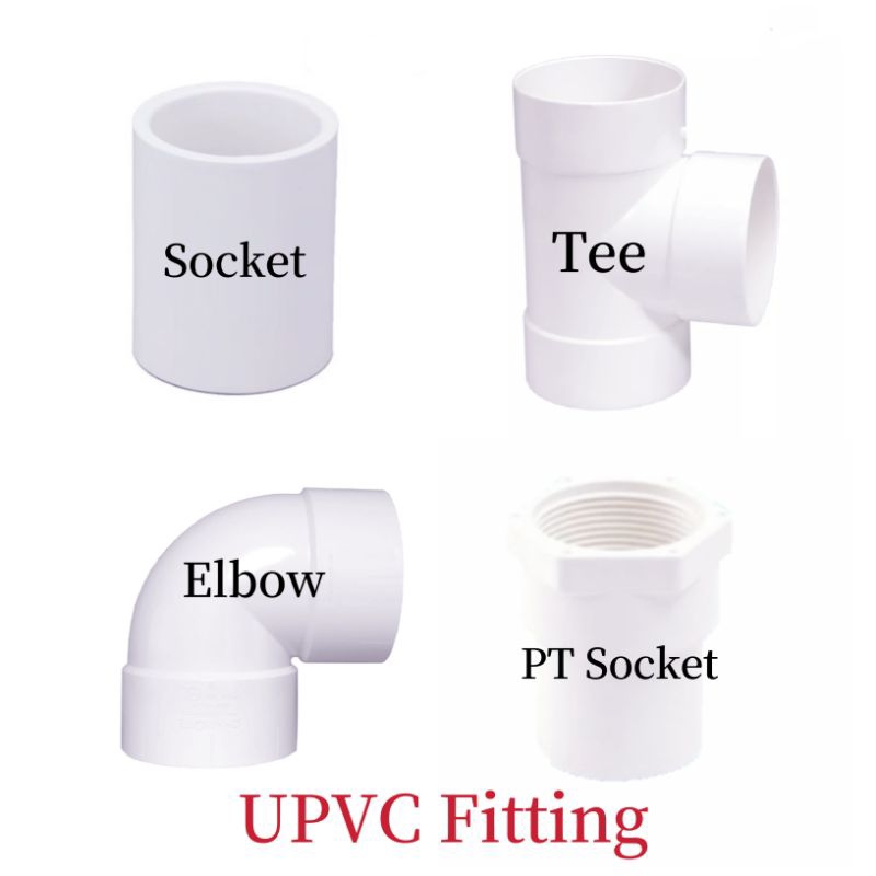 UPVC Fitting [ 32mm 40mm 50mm ] Socket Tee Elbow PT Socket | Shopee ...