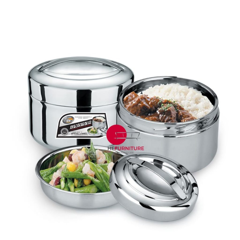 [Ready Stock] SUS304 Stainless Steel Vacuum Lunch Box Warmer Keep Warm