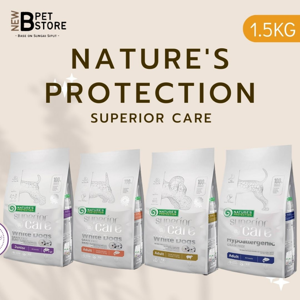 NP NATURE'S PROTECTION (1.5KG) SUPERIOR CARE WHITE DOG DOG FOOD / TEAR ...