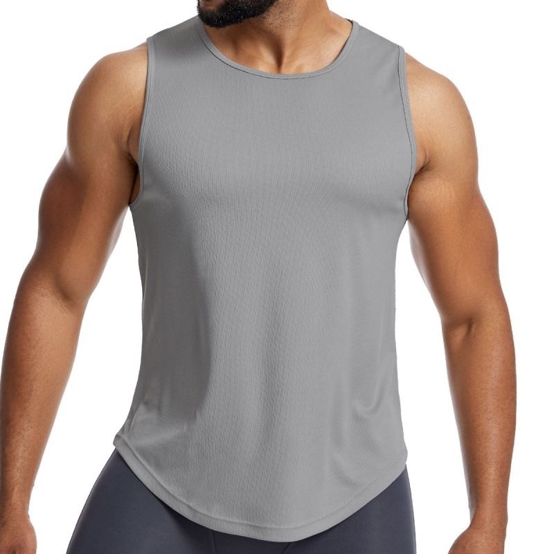 Microfiber Singlet Men Jersey Round Neck T shirt Short Sleeve Baju ...