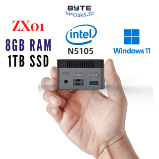 MINI PC ZX01 Intel N5105 WindowS 11 Linux 8GB+1TB 4K HDMI Mini