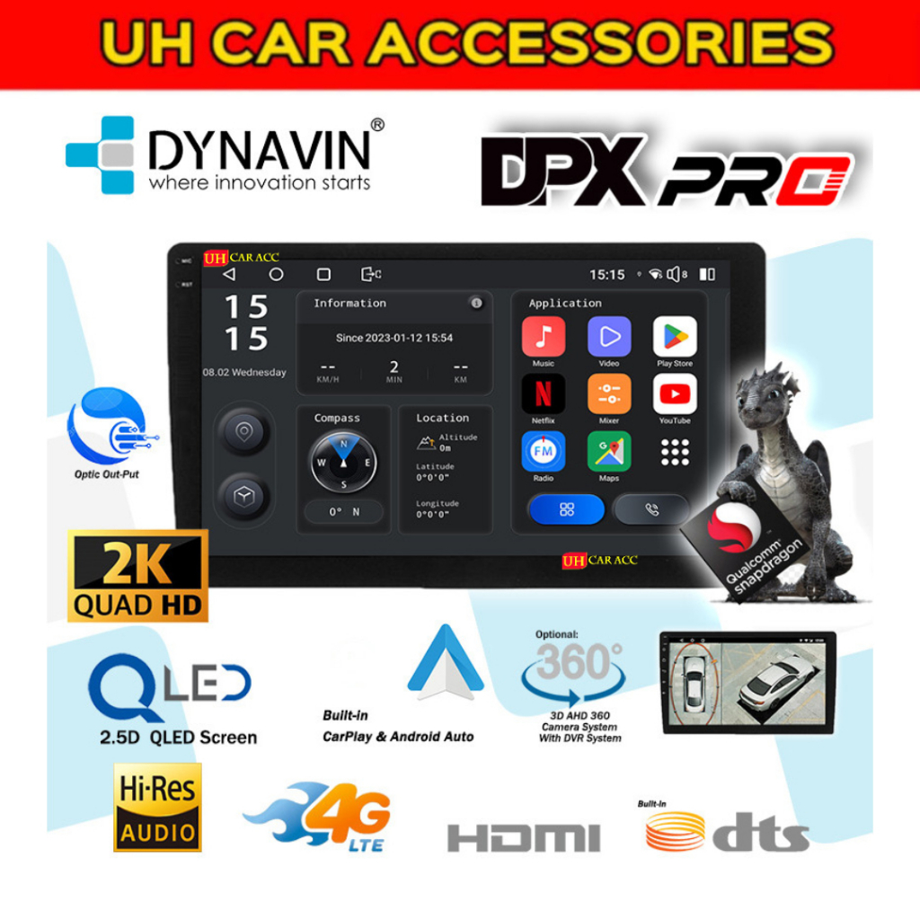 DPX PRO SERIES 2K QLED WITH 4G LTE/DTS SOUND SYSTEM/CARPLAY/ANDROID ...
