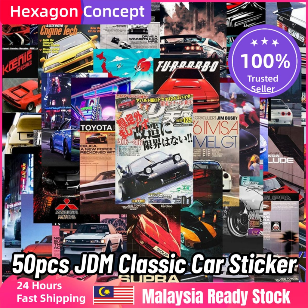 JDM Concept 50pcs Poster Design Sticker All Different Design Suitable ...