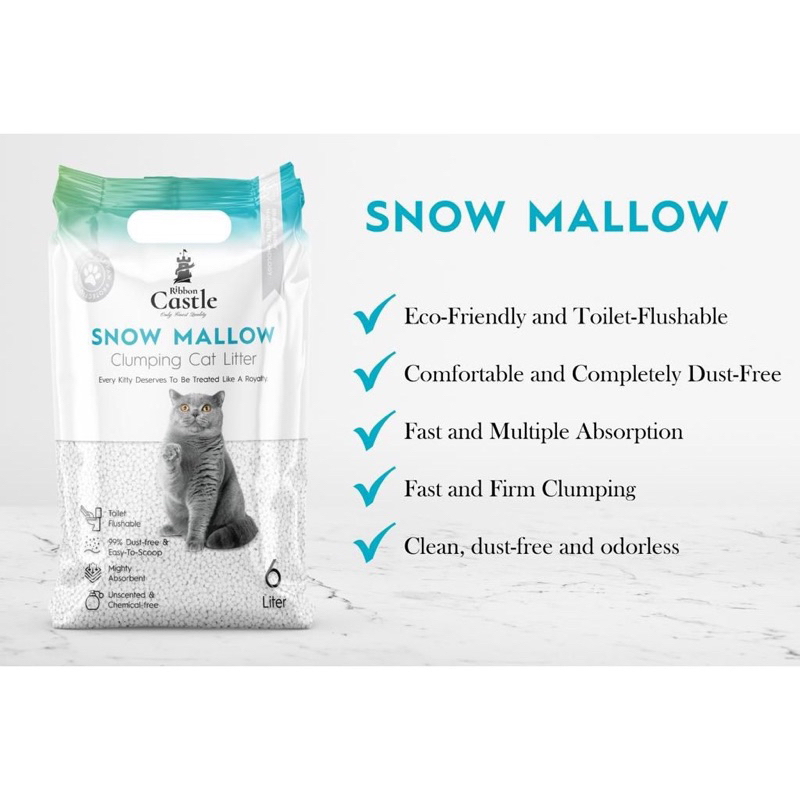 Nano Technology Natural Material Snow Mallow Cat Litter Odorless Toilet