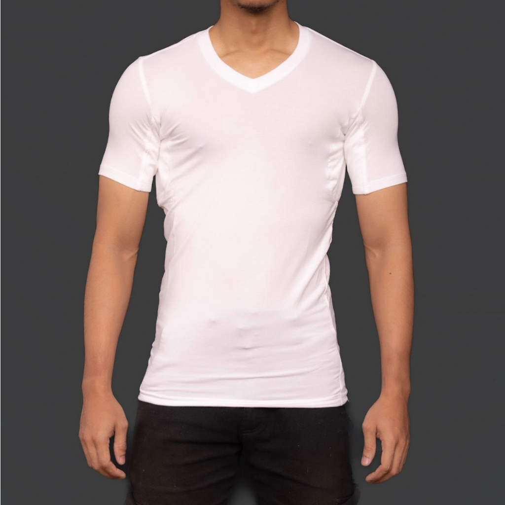 Helvetee Men's Sweat Proof Undershirt Slim Fit White Colour (Baju