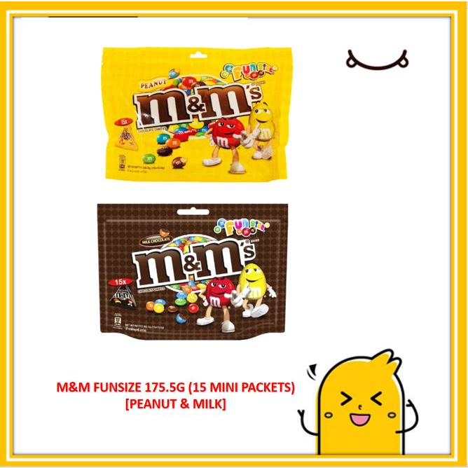 M&M 's FUN SIZE Chocolate/Peanut 13.5g X 13pkts