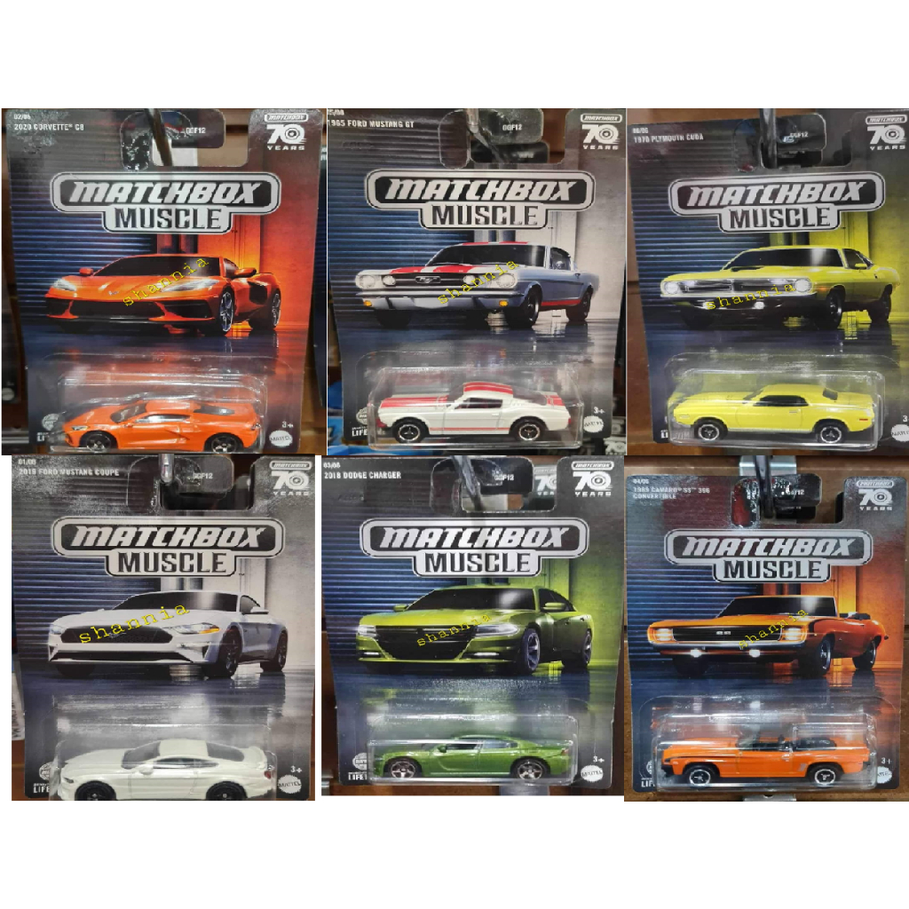 Matchbox Muscle Cars 70 Years New Complete set #1-6 VHTF (2023 ...