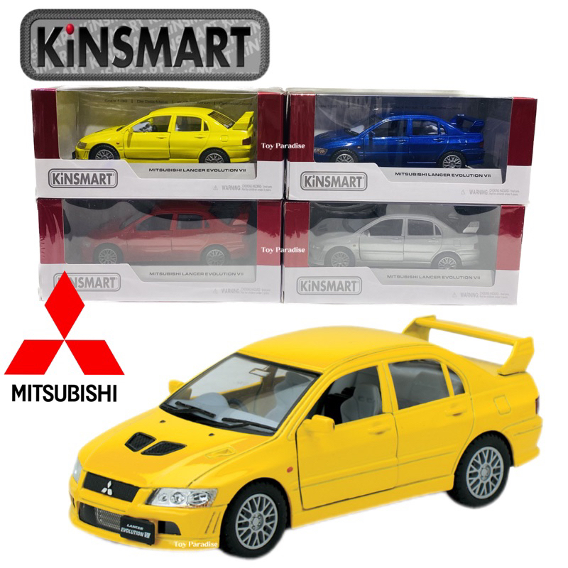 Original Kinsmart Mitsubishi Lancer Evolution VII Scale 1/36 KT5052 Die