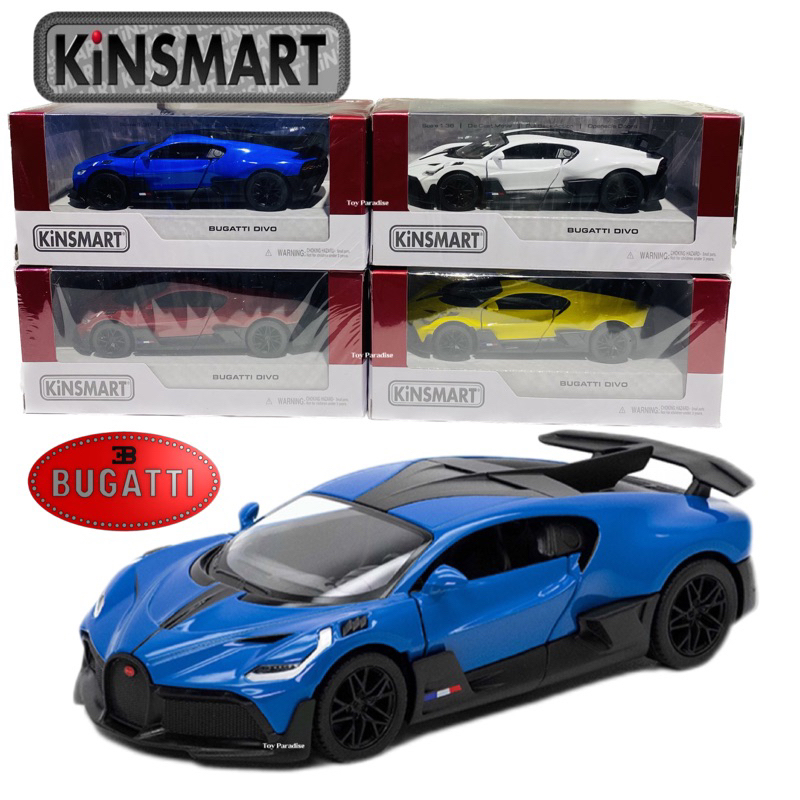 Original Kinsmart Bugatti Divo Scale 1/36 KT5442 Die-Cast Models Ready ...