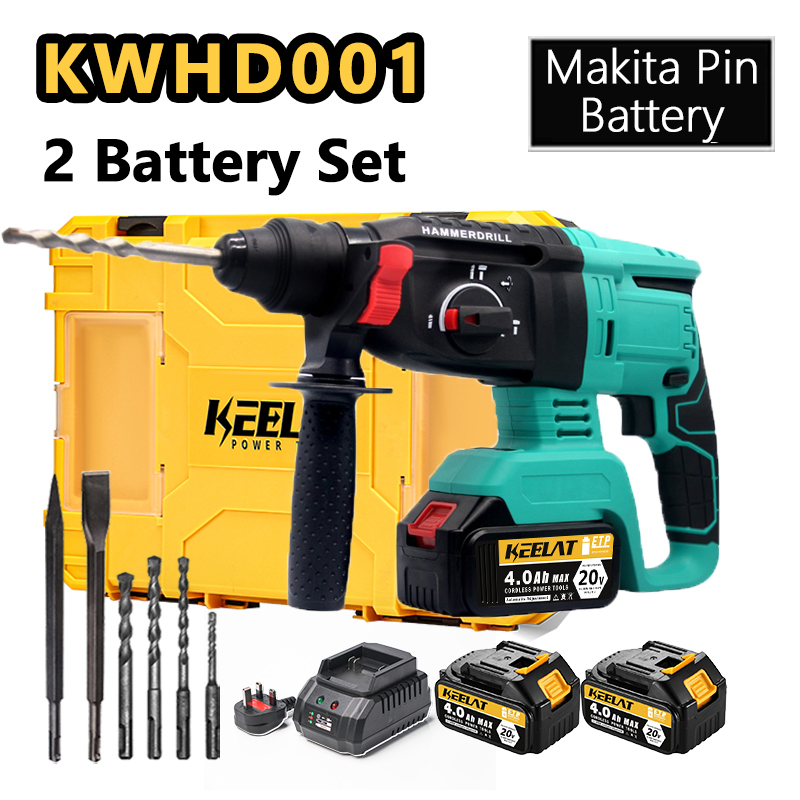 KEELAT KWHD002 20V 3 Model Cordless Rotary Impact Hammer Drill Heavy