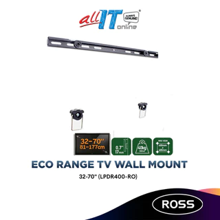Ross Bracket ECO Range Flat To Wall 32-70 Inch TV Wall Mount Rail Style Mounting VESA 400X400 (LPDR400-RO)