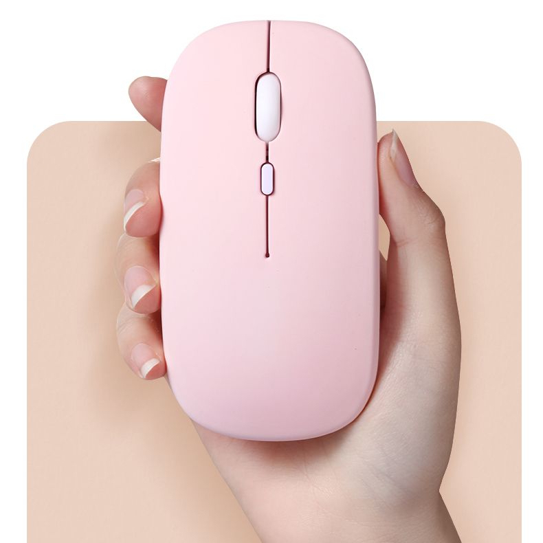 Mini Bluetooth Wireless Mute Slim Mouse Pastel Color For iOS & Android ...