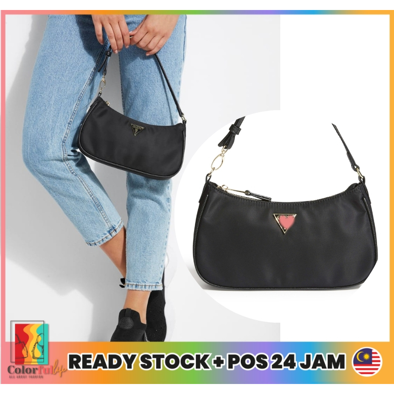 Guess black paris shoulder bag hotsell