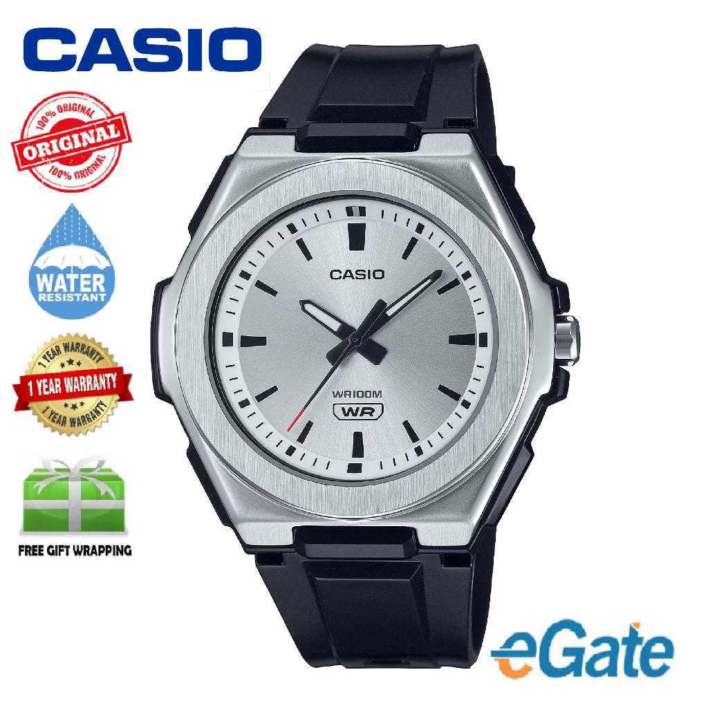 100 Original 1YearWarranty Casio LWA 300H 7E2V Men s Analog Watch with Black Resin Band and Silver Dial Shopee Malaysia