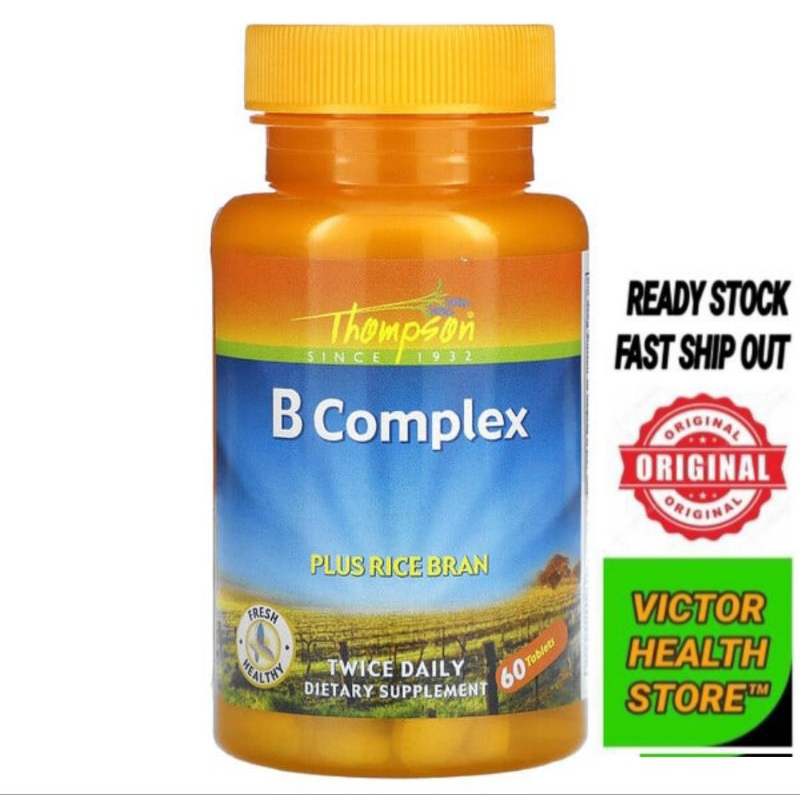 B Complex, Plus Rice Bran, 60 Tablets | Thompson | Shopee Malaysia