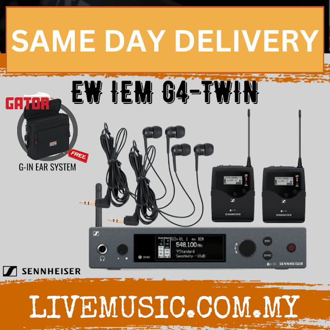 Sennheiser EW IEM G4-TWIN Wireless In-Ear Monitoring System with Gator ...