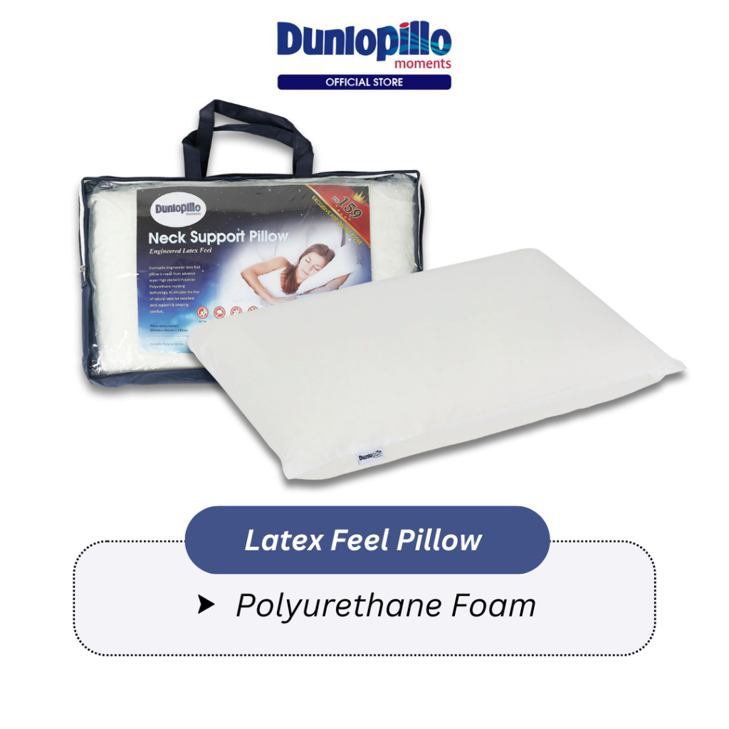 DUNLOPILLO Neck Support Latex Feel Pillow Shopee Malaysia