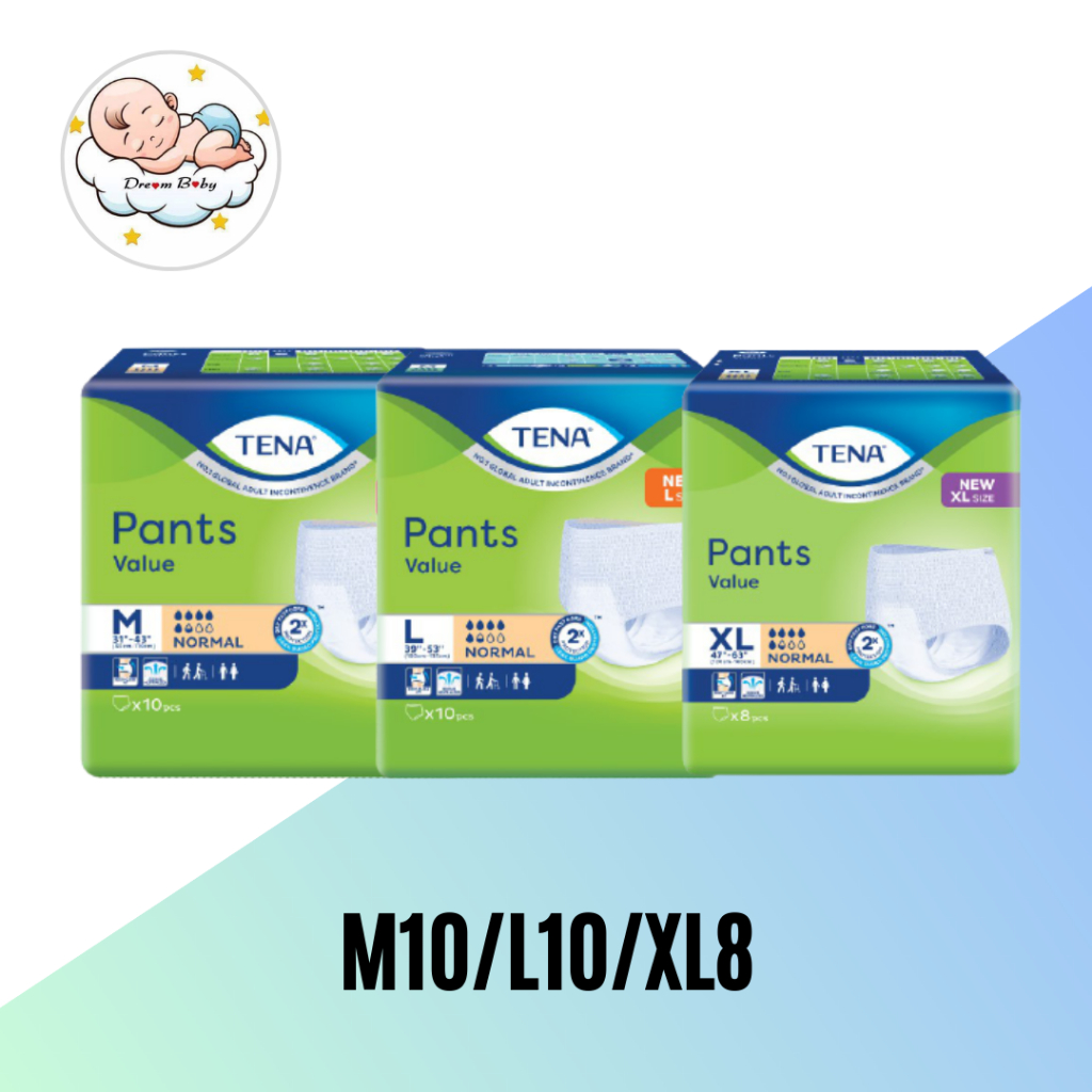 Tena Pants Value Adult Diaper M10 L10 Xl8 1 Pack Shopee Malaysia