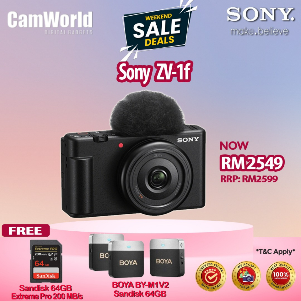 Sony ZV1F With Boya & SD Card Shopee Malaysia