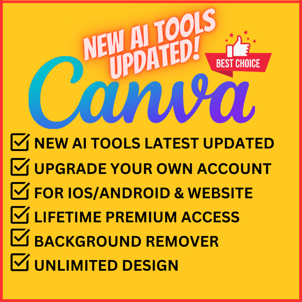 Canvas PRO Premium & NEW AI TOOLS UPDATED Upgrade your account