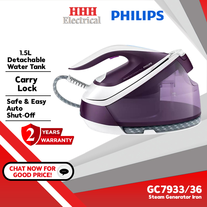 Philips GC7933 PerfectCare Compact Plus Steam Generator Iron GC7933/36