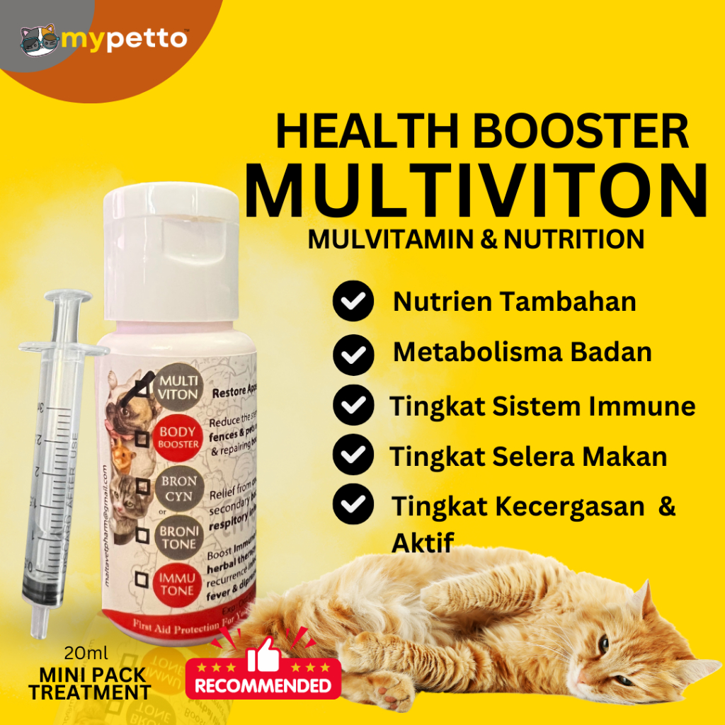 BECELICO Multivitamin Penjagaan Kucing Sihat . Cat Multivitamin Support ...