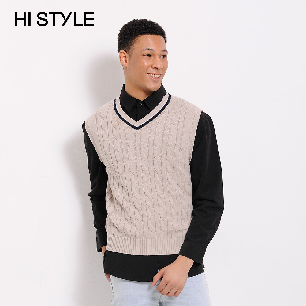 HI STYLE Men Sleeveless Knit Wear - Khaki - MZM3H3951 / Baju Tanpa ...